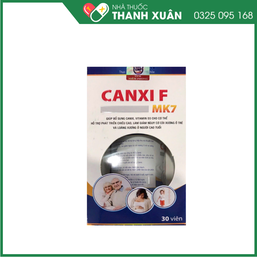 Canxi F-MK7 bổ sung canxi, vitamin D3 cho cơ thể